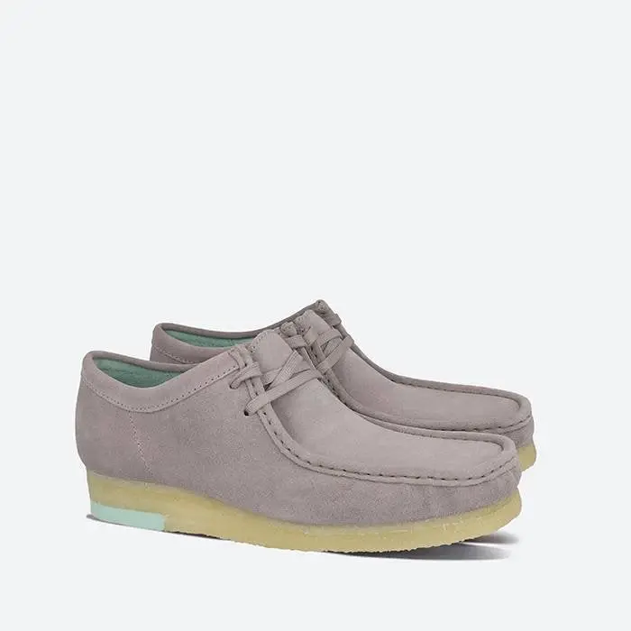 Giày Clarks Mens Wallabee Low 'Gray Combi' 26160202 - Ảnh 5