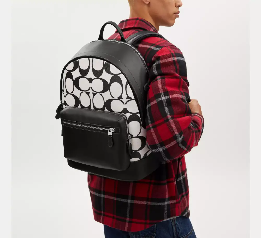Alternative view of Balo Coach West Signature Canvas 'Black White' CO920-SVWGH