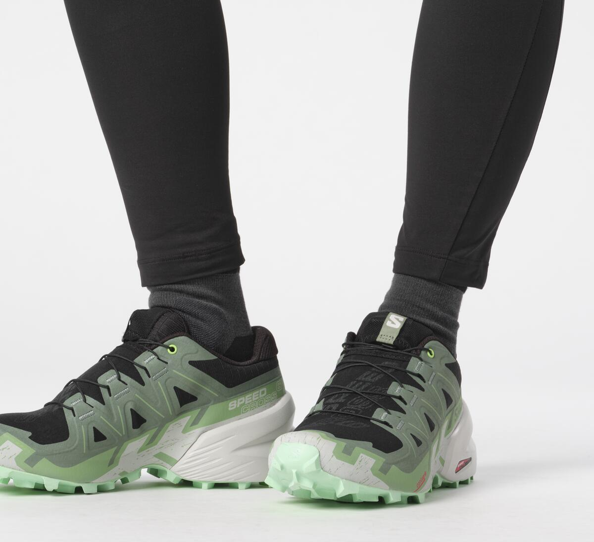 Giày Salomon Speedcross 6 'Black Laurel Wreath Green' L4730130 - Ảnh 3