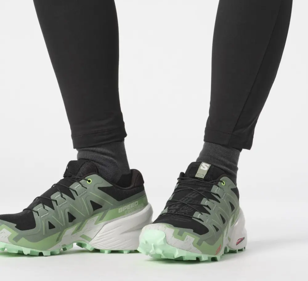 Giày Salomon Speedcross 6 'Black Laurel Wreath Green' L4730130 - Ảnh 3