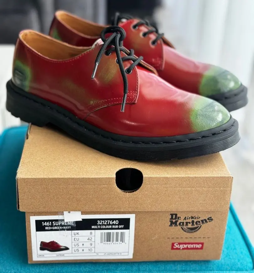 Giày Dr.Martens Supreme x 1461 'Wear Away Pack Red' 32127640 - Ảnh 3