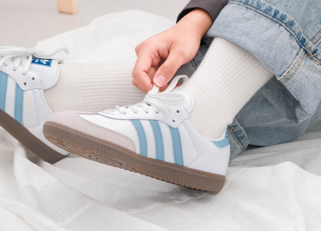 Giày Adidas Samba OG 'Light Blue' JI2003 - Ảnh 2