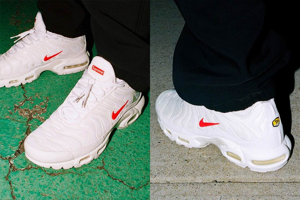Giày Nike Supreme x Air Max Plus TN ‘White’ DA1472-100 - Ảnh 5