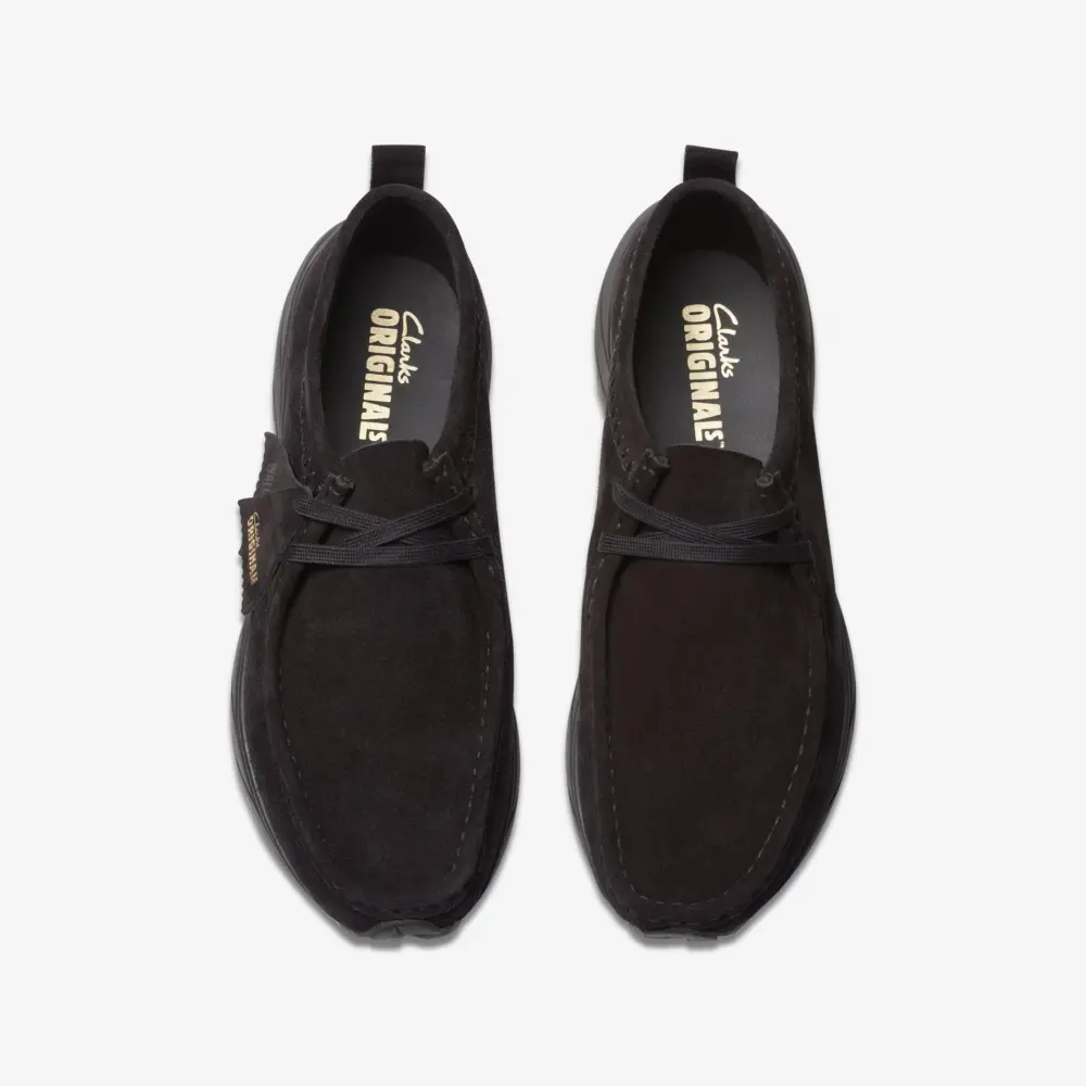 Giày Clarks Mens Walla Eden Lo 'Black Suede' 26175680 - Ảnh 4