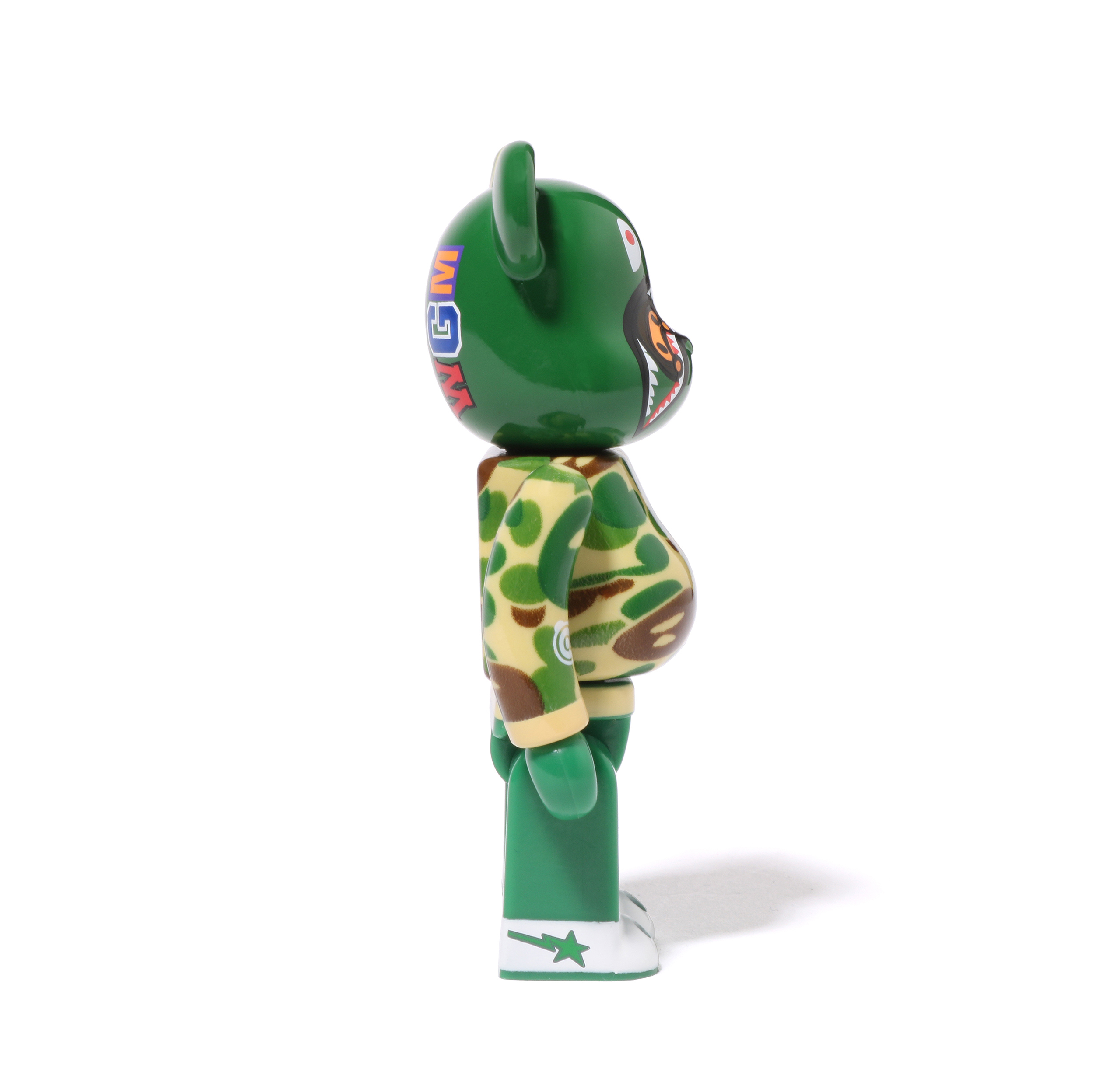 Mô Hình Bearbrick x BAPE Baby Milo(R) Camo Shark 'Green' - Ảnh 4