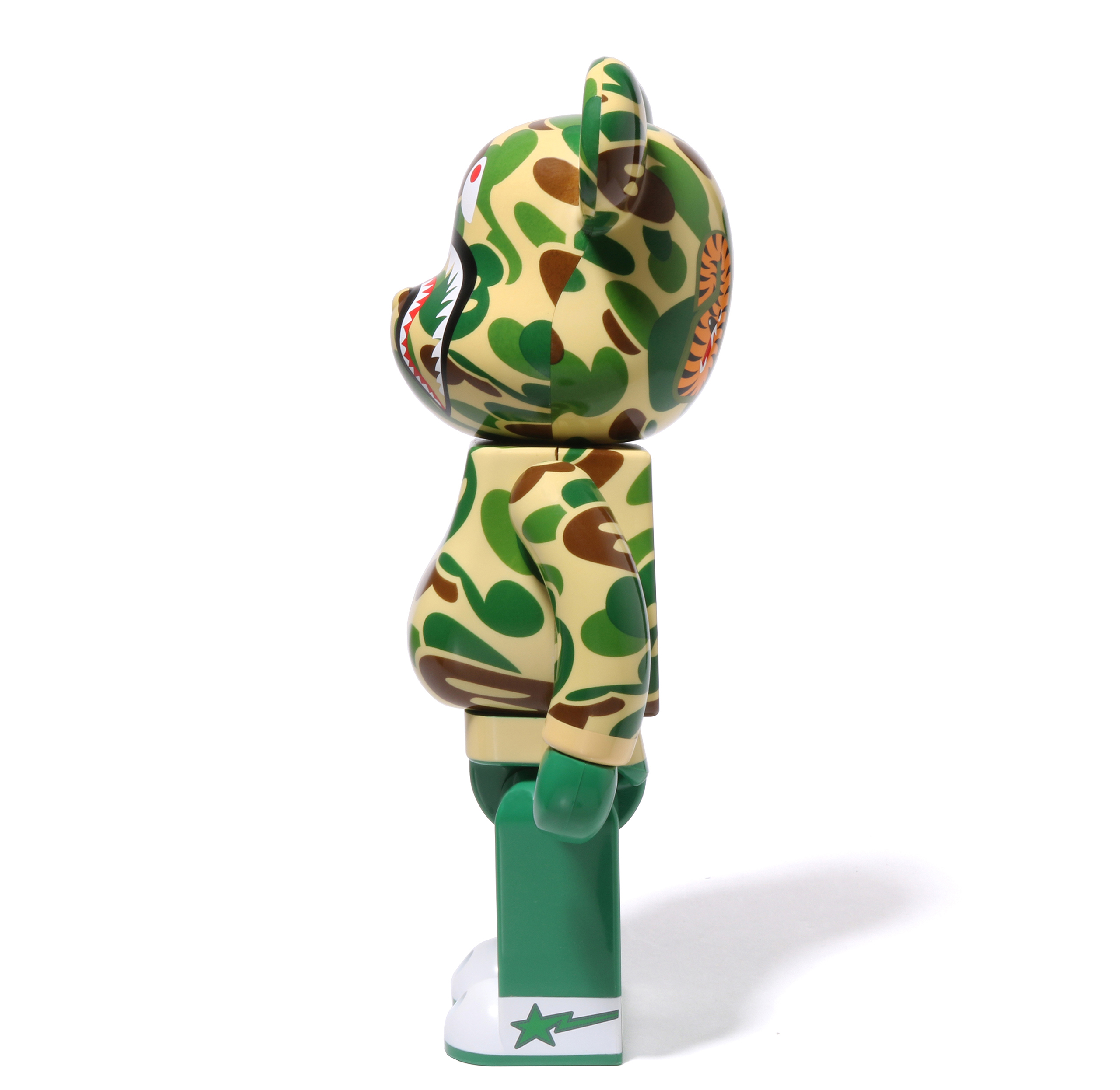 Mô Hình Bearbrick x BAPE Baby Milo(R) Camo Shark 'Green' - Ảnh 3