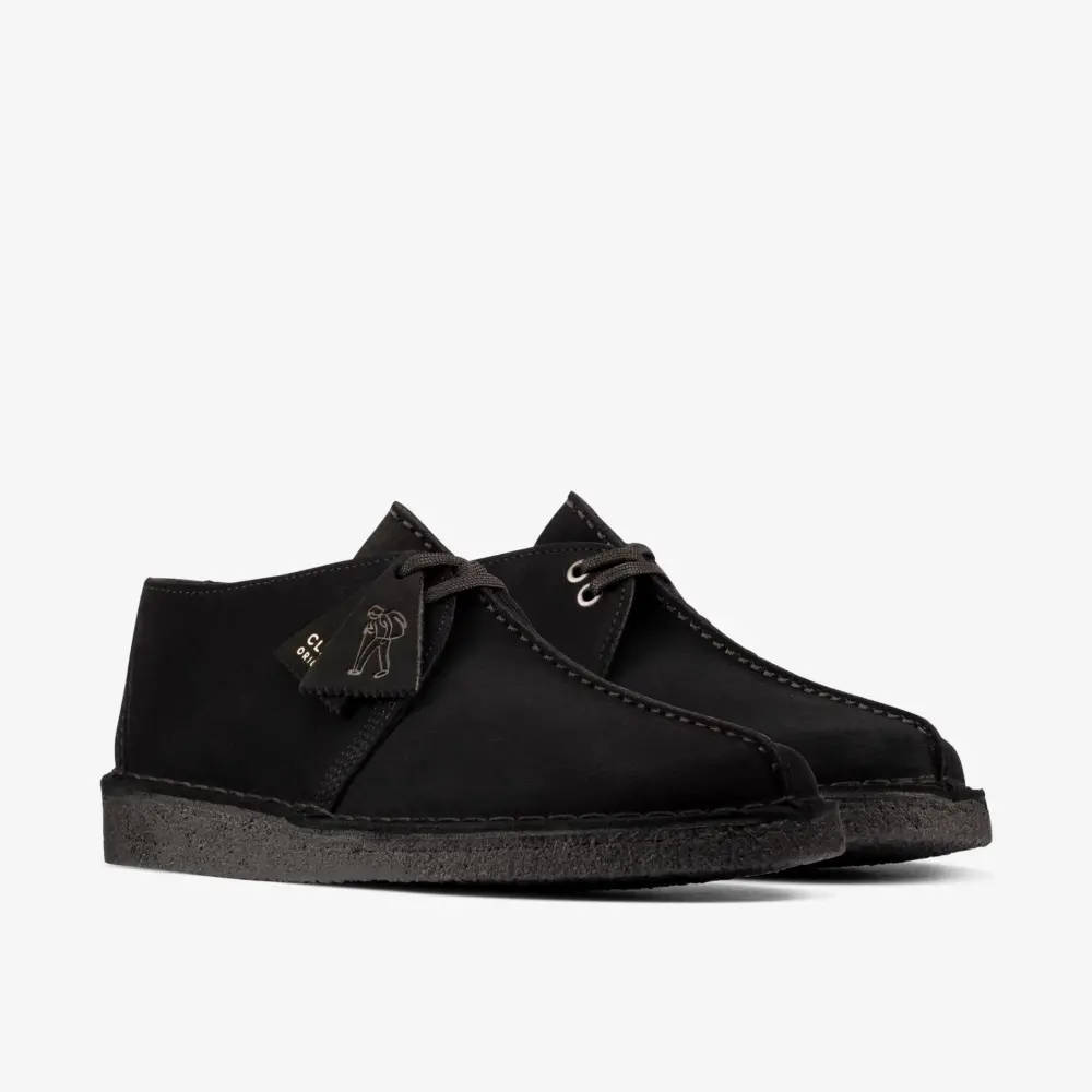 Giày Clarks Originals Desert Trek 'Black Suede' 26155486 - Ảnh 3