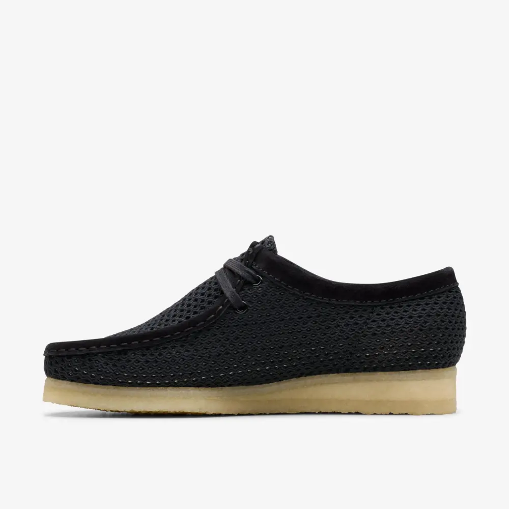 Giày Clarks Originals Men's 'Black Mesh Wallabee' 26175848 - Ảnh 5