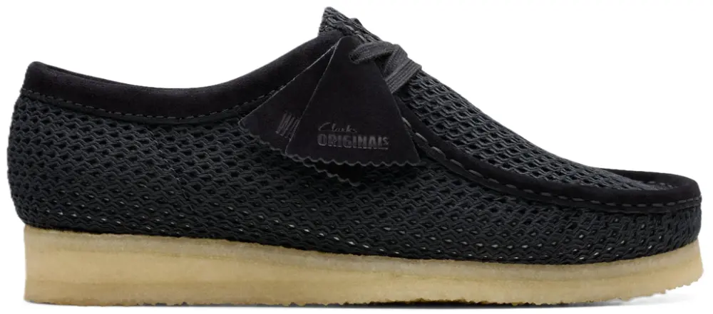 Giày Clarks Originals Men's 'Black Mesh Wallabee' 26175848