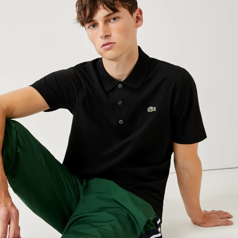 Áo Lacoste Tennis Regular Fit Polo Shirt ‘Black’ L1230-20B-031 - Ảnh 3