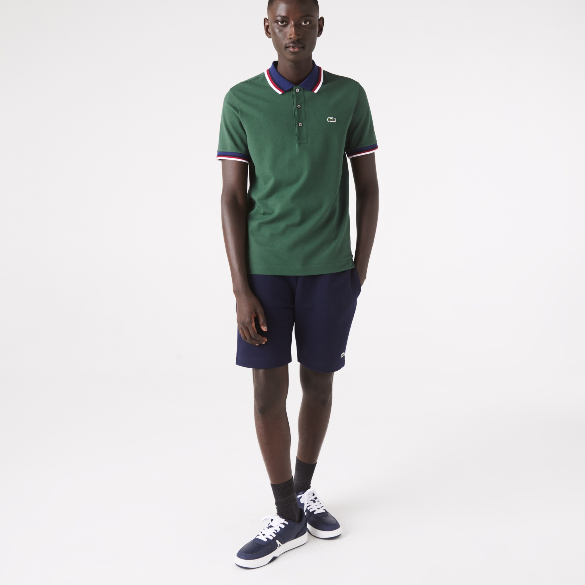 Áo Lacoste Regular Fit Stretch Polo Shirt ‘Green’ PH3461-11-5HX - Ảnh 5