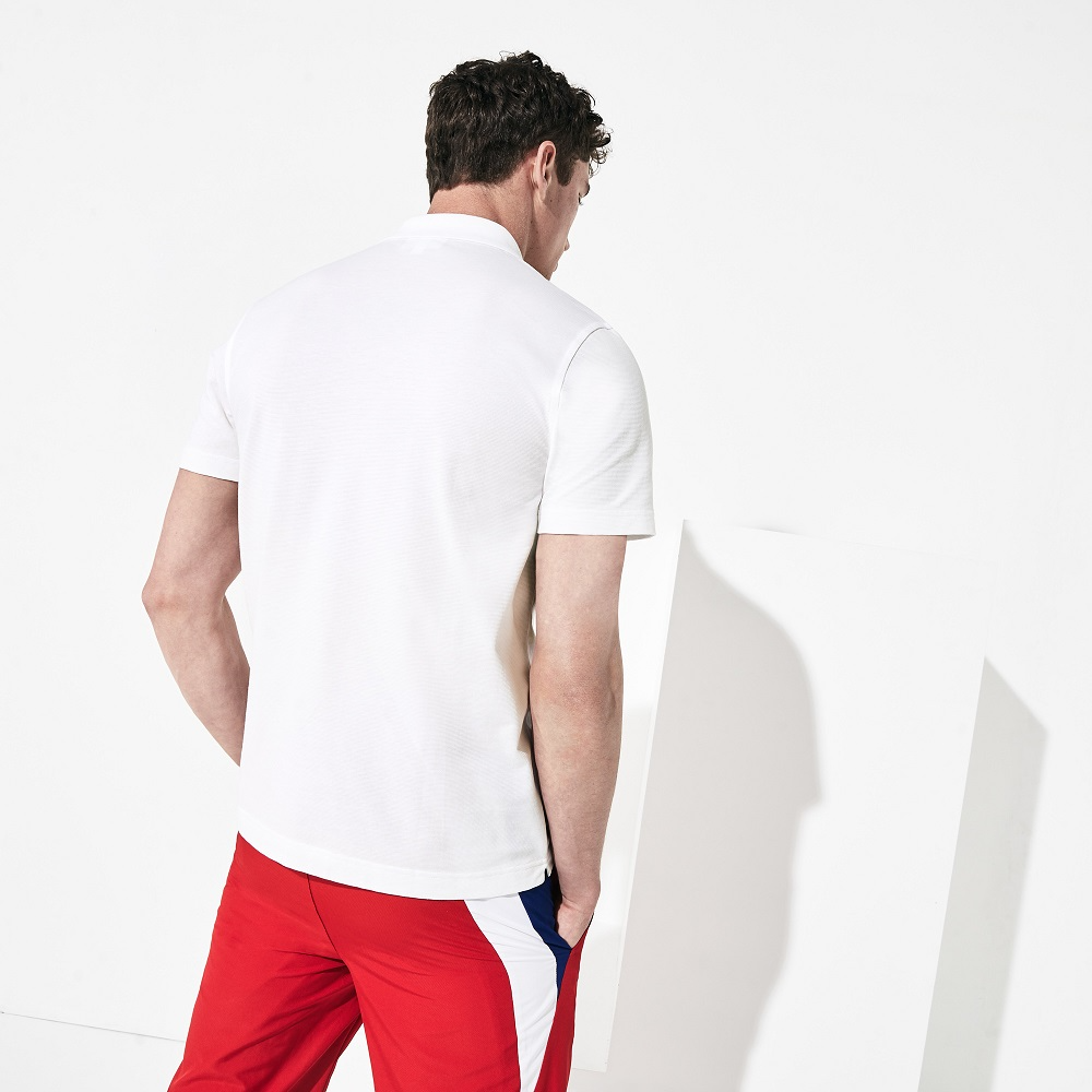 Áo Lacoste Sports Unisex Sleeve ‘White’ Polo T-shirt L1230-20B-001 - Ảnh 3