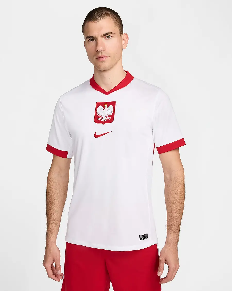 Alternative view of Áo Nike Poland 2024/25 Stadium Home 'White' FQ8497-100