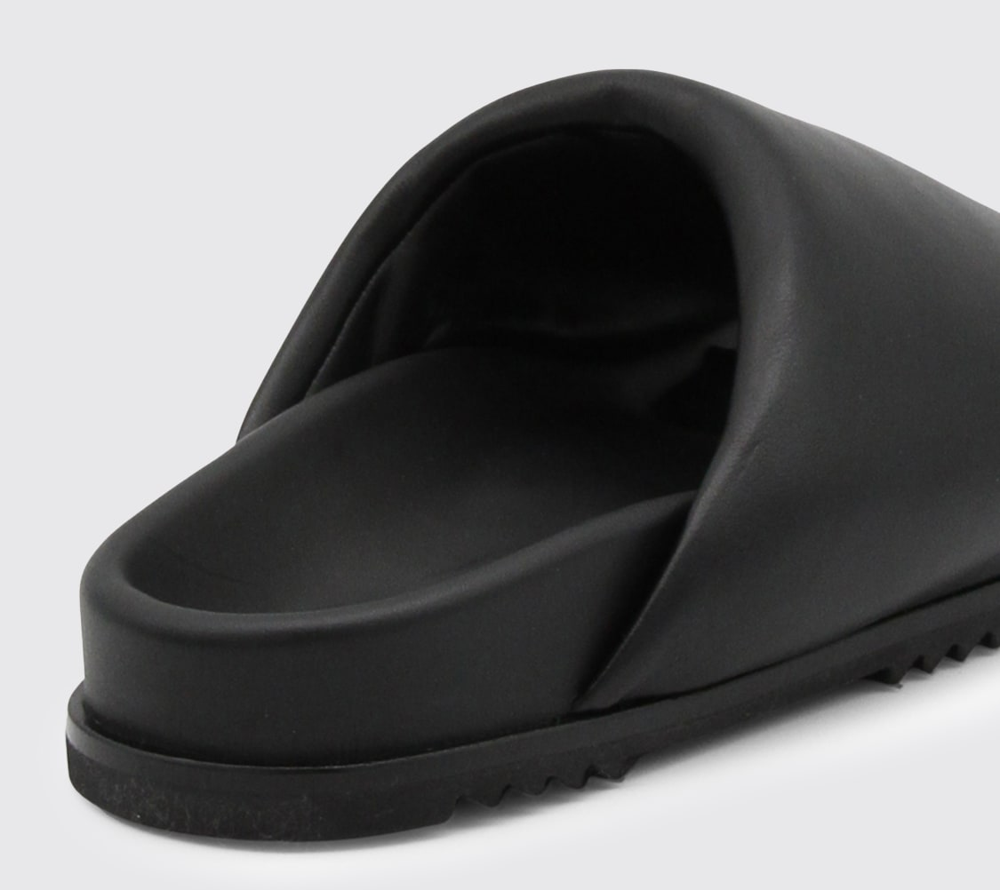 Dép Rick Owens Calfskin Round Toe 'Black' RP01C5838LPO-09 - Ảnh 3