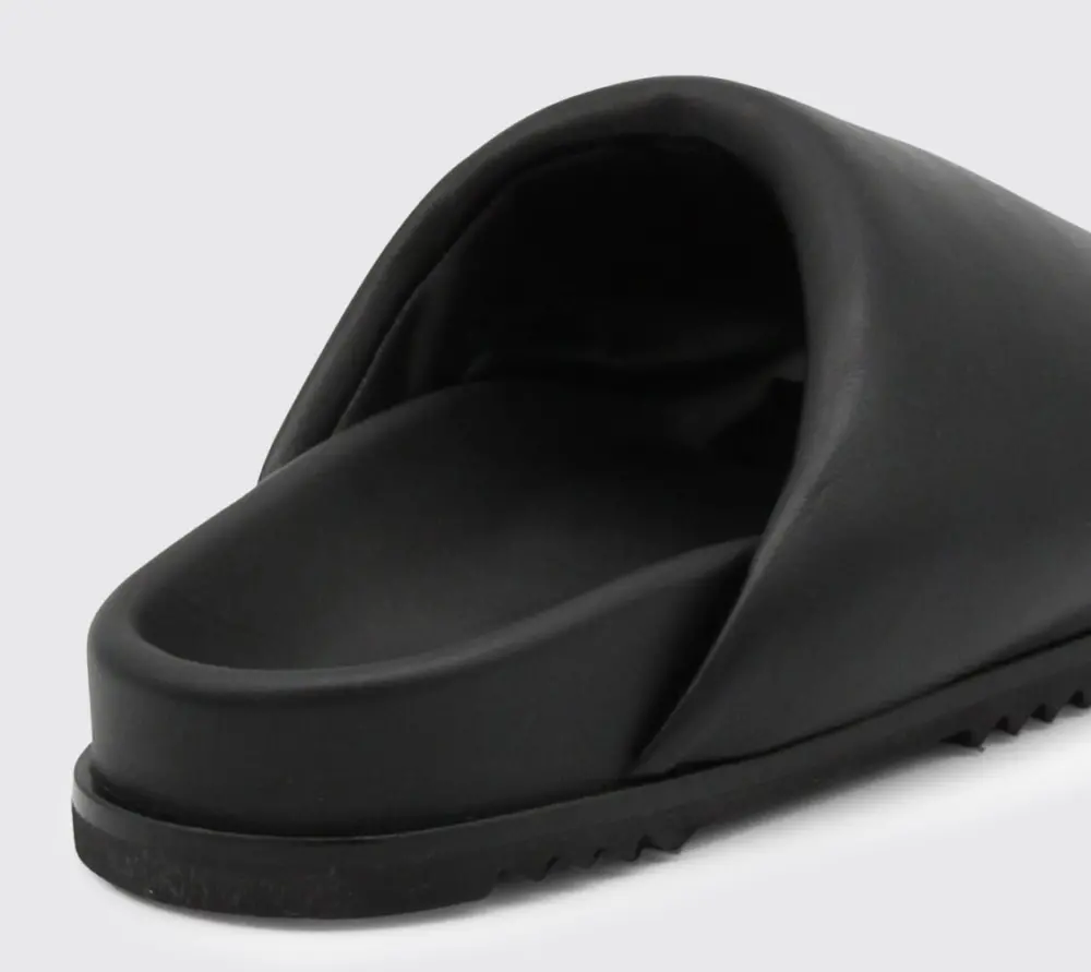 Dép Rick Owens Calfskin Round Toe 'Black' RP01C5838LPO-09 - Ảnh 3