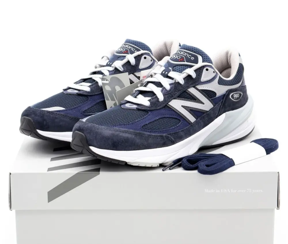 Giày New Balance 990v6 MiUSA 'Navy White' M990NV6 - Ảnh 5