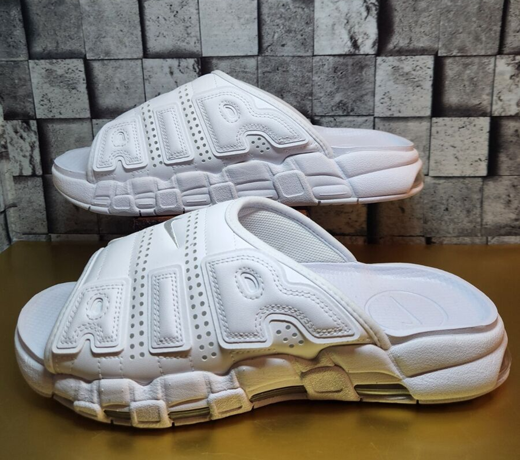 Dép Nike Air More Uptempo Slide 'Triple White' FD9884-101 - Ảnh 4