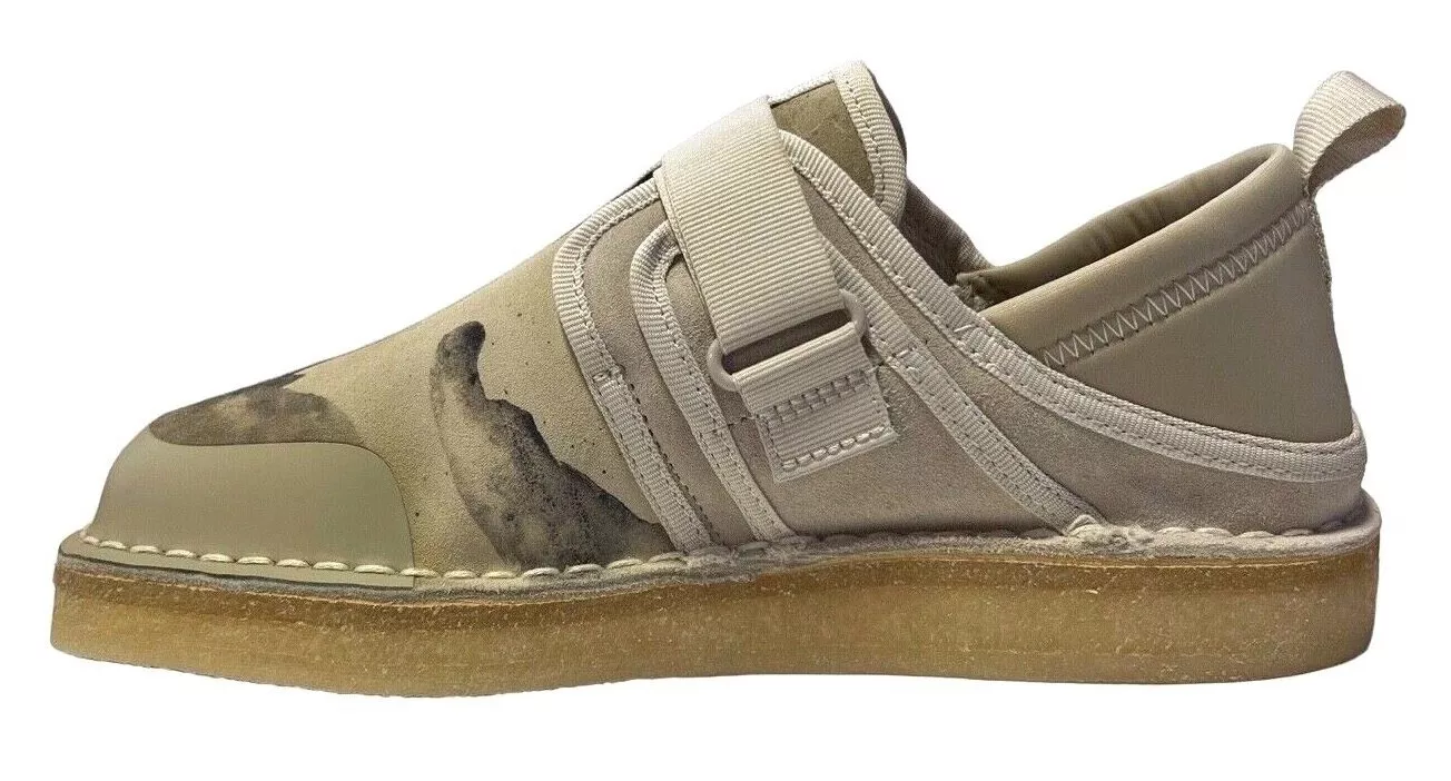 Giày Clarks Trek Taiyo 'White Camoflage Suede' 26166286 - Ảnh 2