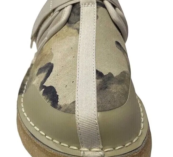 Giày Clarks Trek Taiyo 'White Camoflage Suede' 26166286 - Ảnh 4