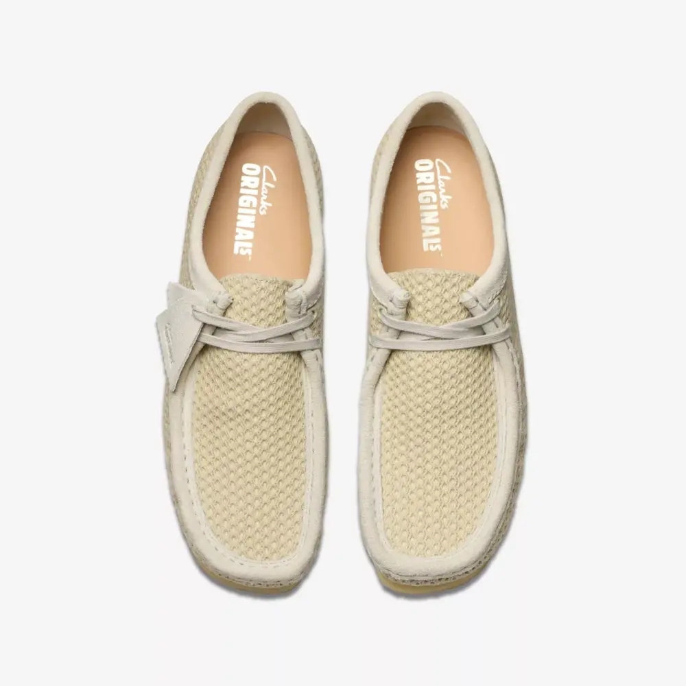 Giày Clarks Men's Wallabee 'Off White Mesh' 26175849 - Ảnh 5