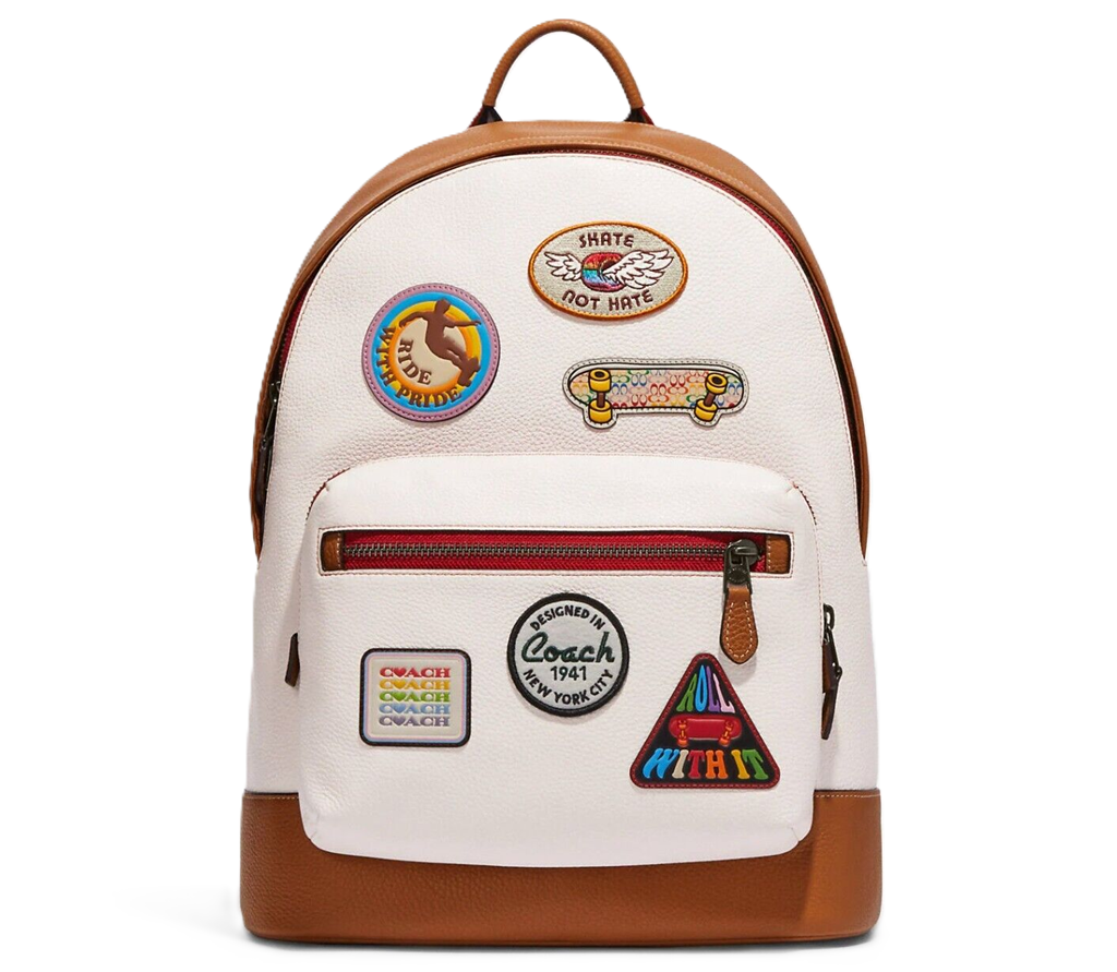 Balo Coach West Backpack Patches 'Chalk Multi' CJ512-QBCAH
