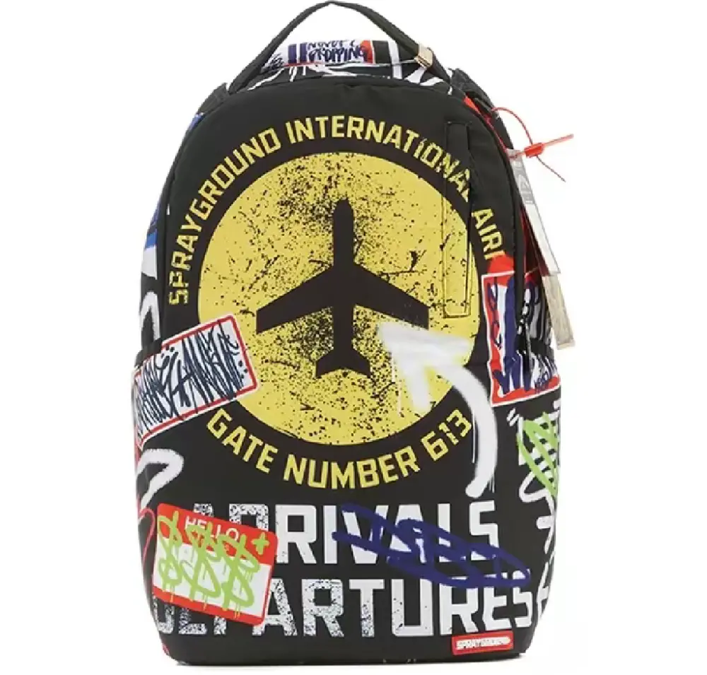 Balo Sprayground Shark Aircaft Graffiti Backpack W0845810