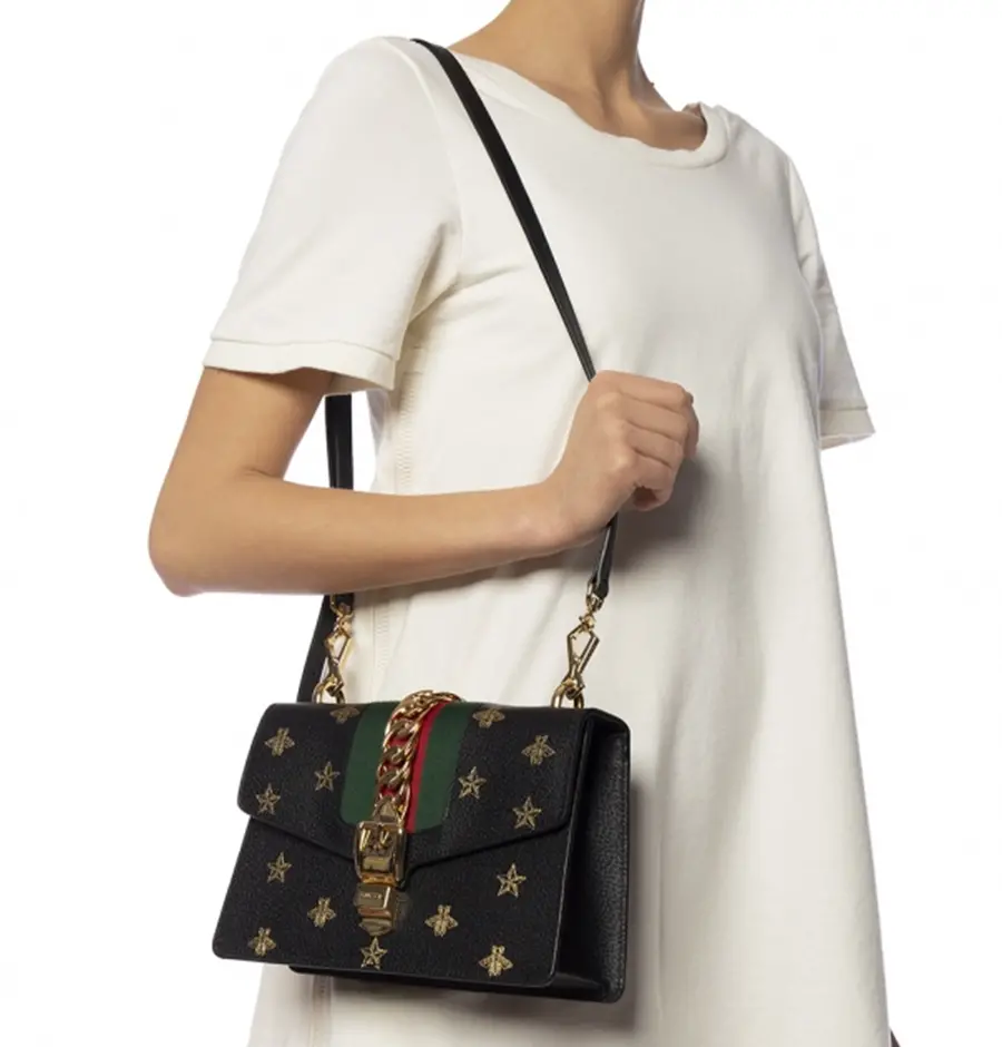 Alternative view of Túi Nữ Gucci Sylvie Bee Star 'Black' 524405-DJ2RG-8571