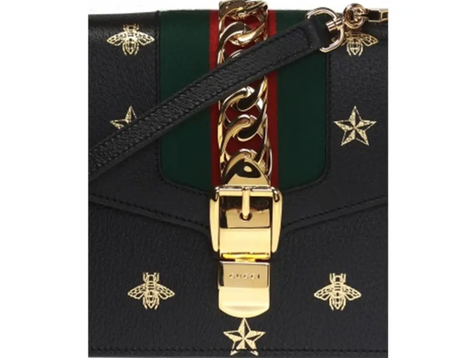 Túi Nữ Gucci Sylvie Bee Star 'Black' 524405-DJ2RG-8571 - Ảnh 3