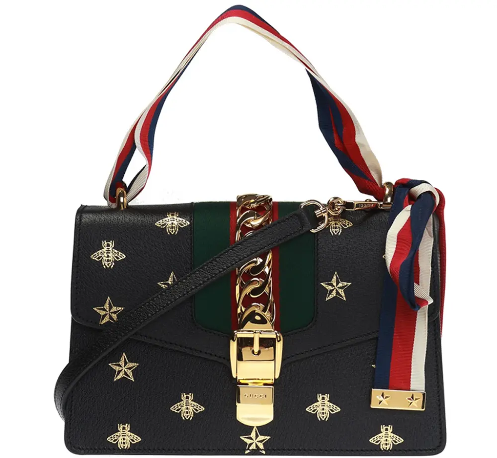 Túi Nữ Gucci Sylvie Bee Star 'Black' 524405-DJ2RG-8571