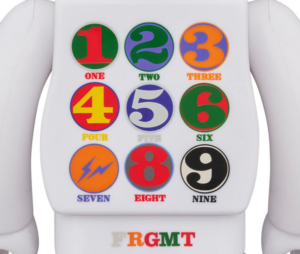 Alternative view of Mô hình Bearbrick ROBERT INDIANA x fragmentdesign 'White'