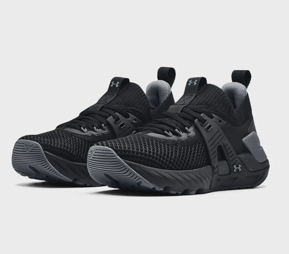 Alternative view of Giày Under Armour Project Rock 4 'Black Pitch Grey' 3023696-002