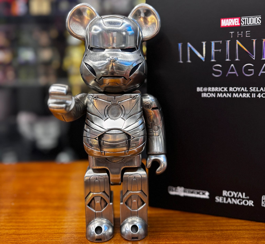 Mô hình Bearbrick The Infinity Saga Royal Selangor Iron Man Mark II - Ảnh 2