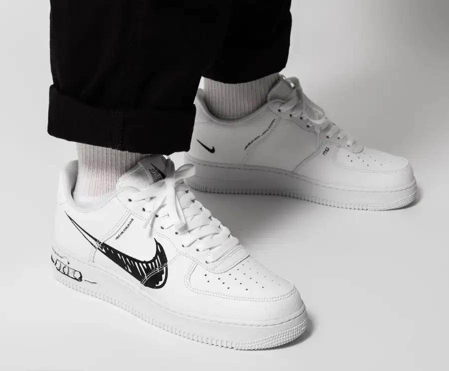 Alternative view of Giày Nike Air Force 1 Low Sketch 'White Black' CW7581-101
