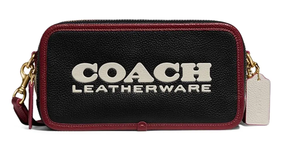 Túi Coach Kia Camera Pebbled Leather ‘Black Red’ CE735-B4M2