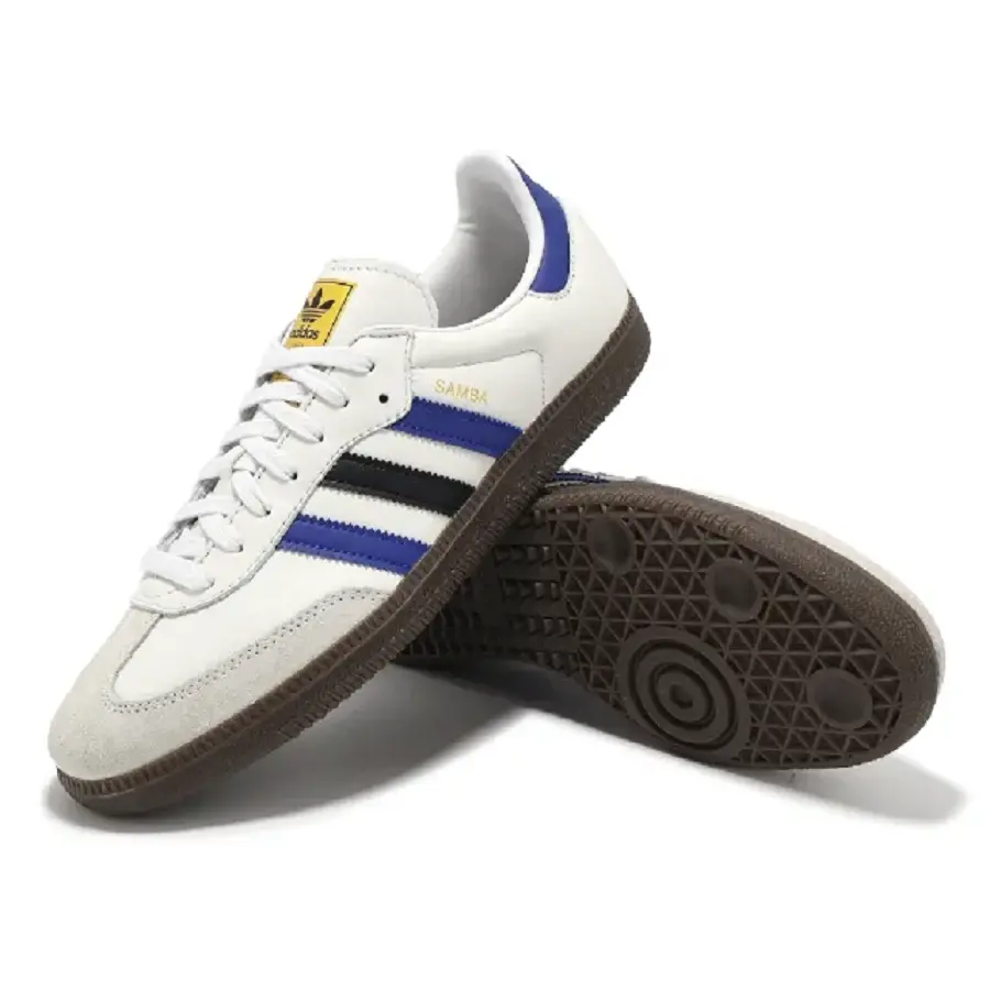 Alternative view of Giày Adidas Samba OG Crystal 'White Active Blue Black' ID1381