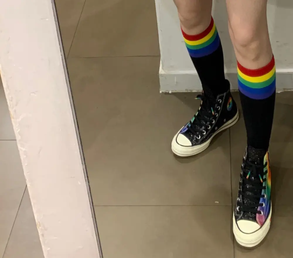 Giày Converse Chuck 70 Hi ‘Black Rainbow’ 165713C - Ảnh 4