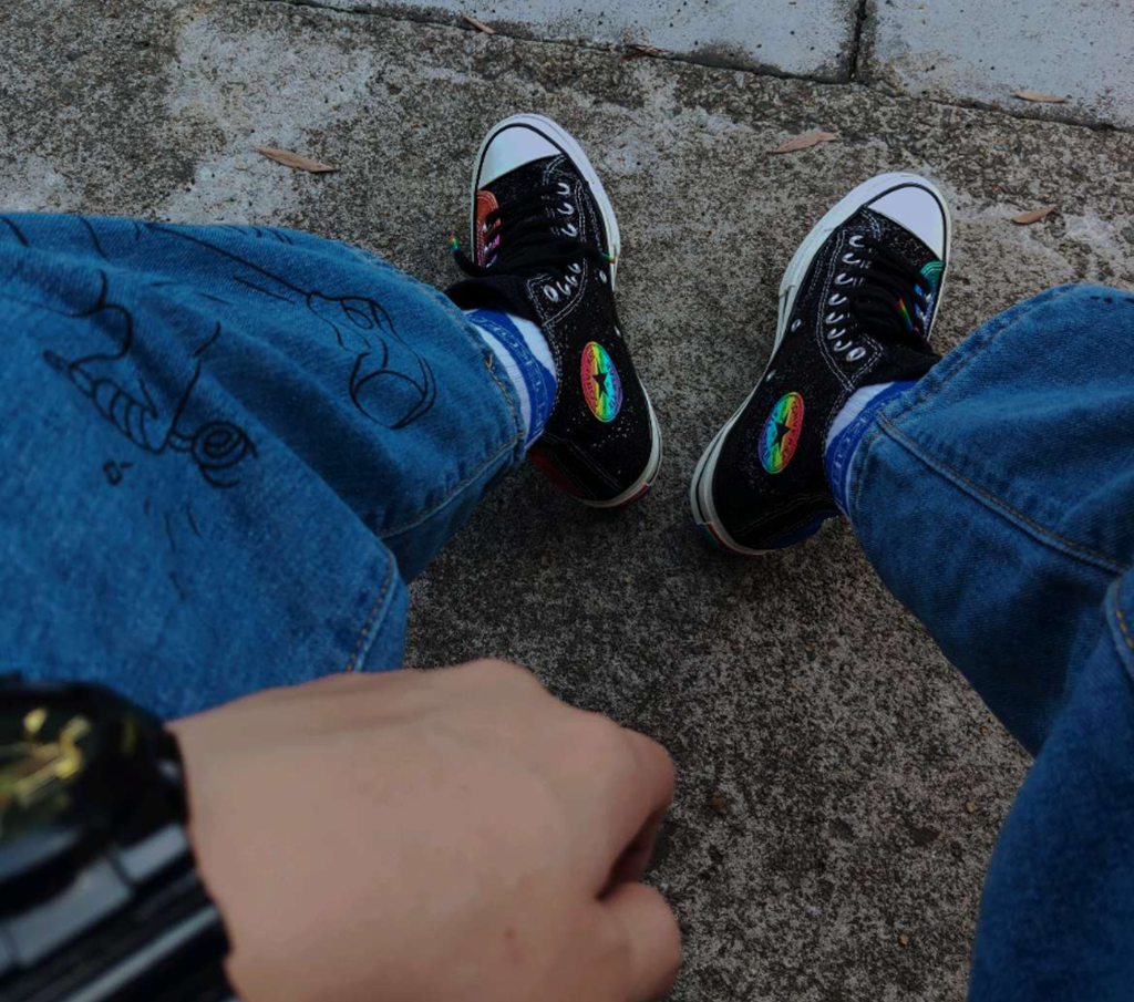 Giày Converse Chuck 70 Hi ‘Black Rainbow’ 165713C - Ảnh 3