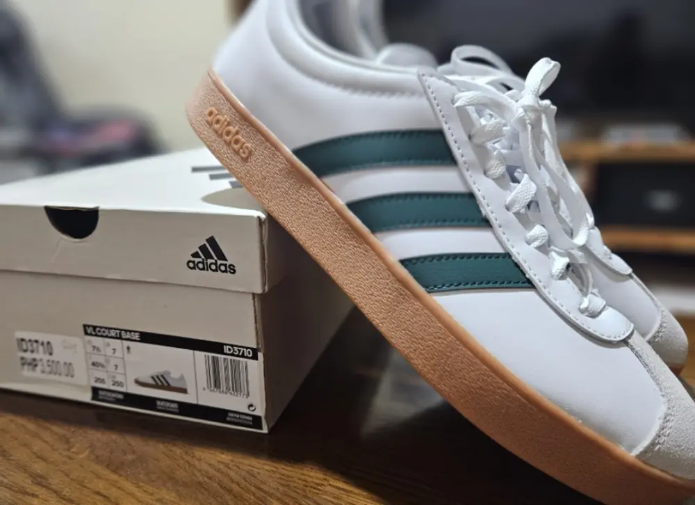 Giày Adidas VL Court Base 'Cloud White Collegiate Green' ID3710 - Ảnh 3