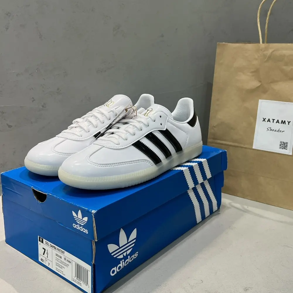 Giày Adidas Samba x Jason Dill ‘White Black’ IE5158 - Ảnh 3