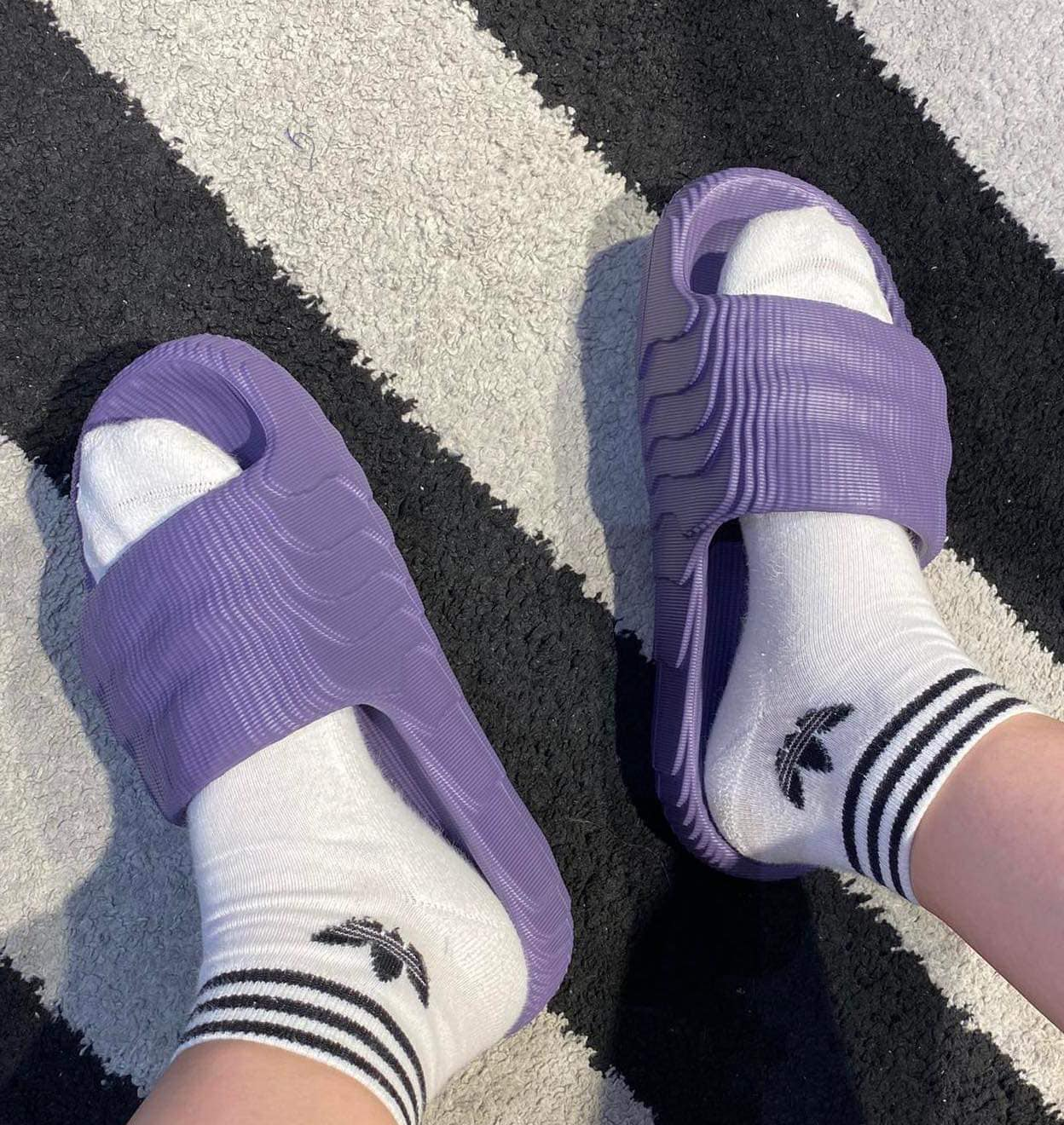 Dép Adidas Adilette 22 Slides 'Tech Purple' HP6524 - Ảnh 2