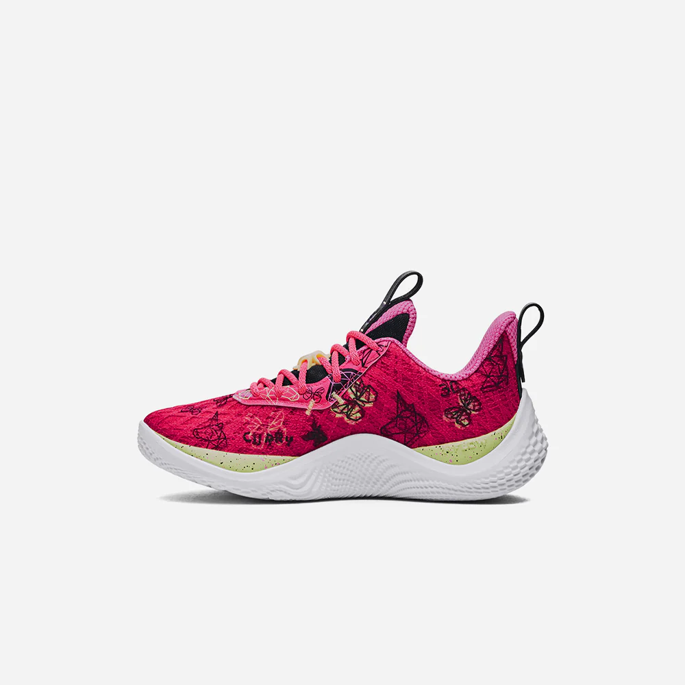 Giày Under Armour Gs Curry 10 Girl Dad 'Pink Edge' 3026296-600 - Ảnh 4