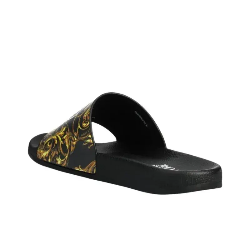 Dép Versace Jeans Couture Flip-flops 'Black' 76YA3SQ3-ZS198-G89 - Ảnh 3