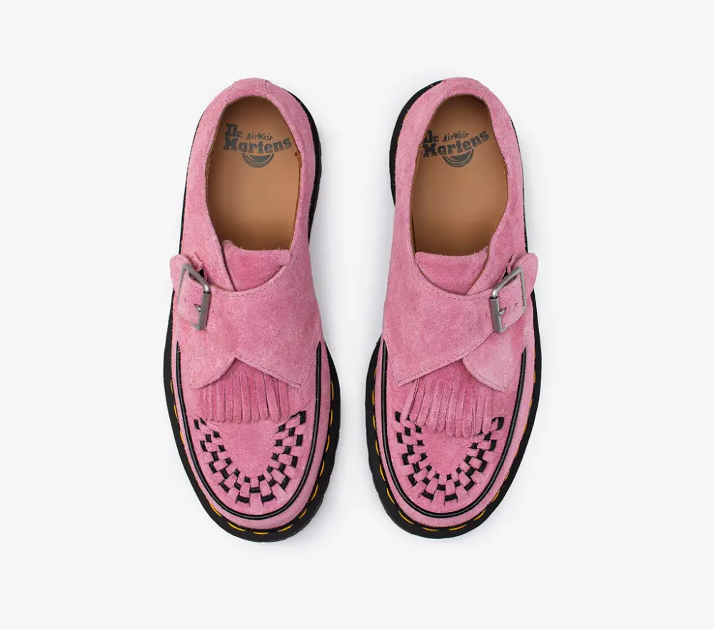 Giày Dr.Martens Ramsey Suede Kiltie Buckle Creepers ‘Fondant Pink’ 31501446 - Ảnh 6