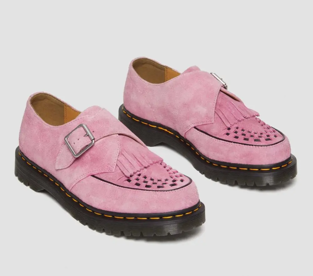 Giày Dr.Martens Ramsey Suede Kiltie Buckle Creepers ‘Fondant Pink’ 31501446 - Ảnh 5
