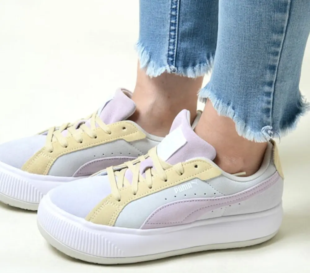Giày Puma Suede Mayu Raw 'Ice Flow White' 383114-01 - Ảnh 4