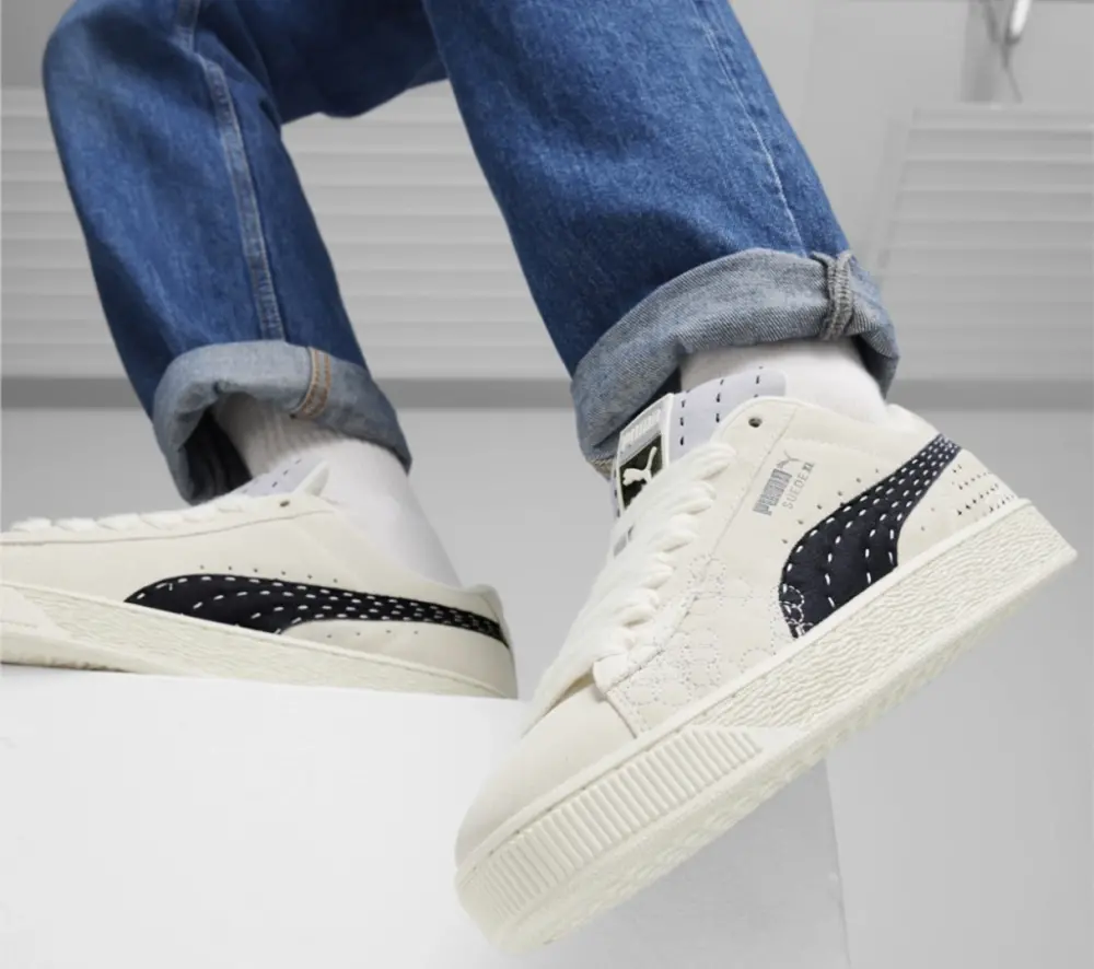 Alternative view of Giày Puma Suede XL 'Beige Black' 395777-02