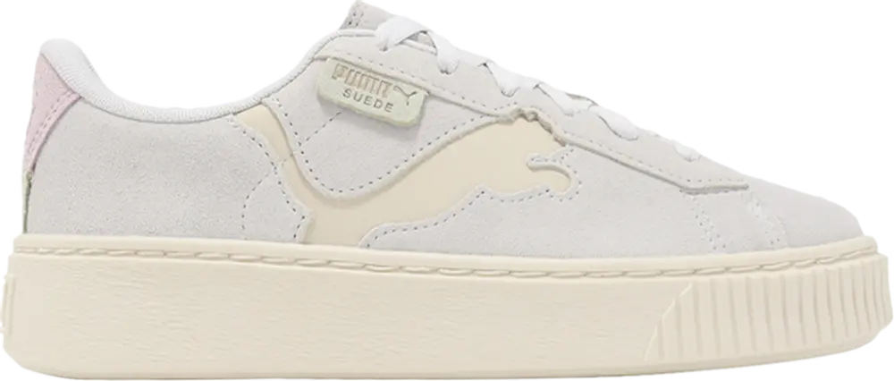 Giày Puma Suede Platform 'Cutout Silver Mist Grape' 397233-03
