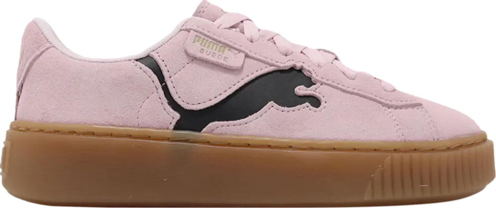 Giày Puma Suede Platform 'Cutout Pearl Pink Black' 397233-05