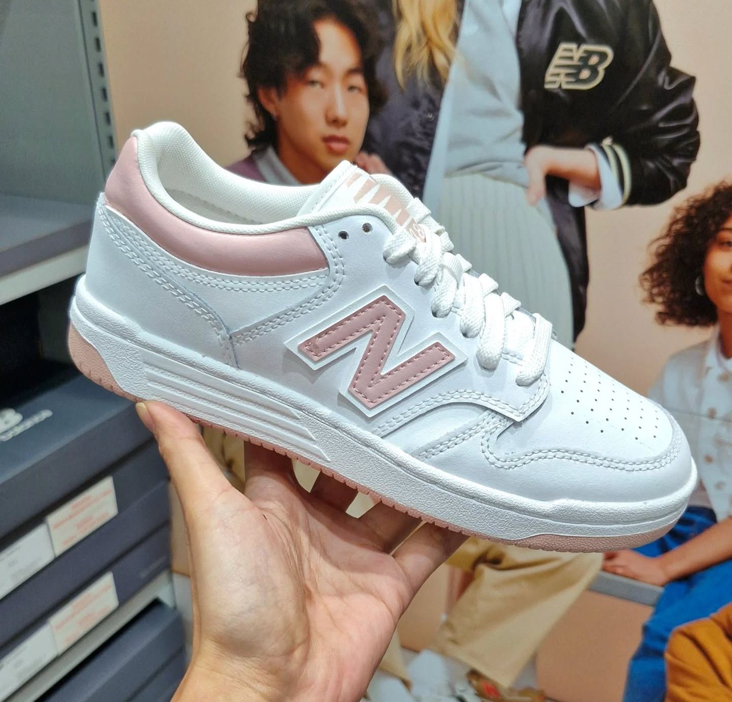 Alternative view of Giày New Balance 480 ‘White Pink’ GSB480OP