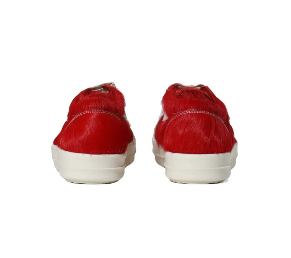 Giày Rick Owens Calfskin Low-top 'Red' RO01D2888LHLLVS-311 - Ảnh 4